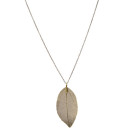 necklace leaf, 80cm, bronze
