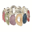 Fashionable stretch bracelet, multicoloured