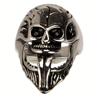 Special price: Stainless steel biker ring, skull