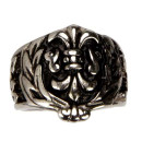 Special price: stainless steel biker ring, lily