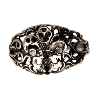 Special price: stainless steel biker ring, lily