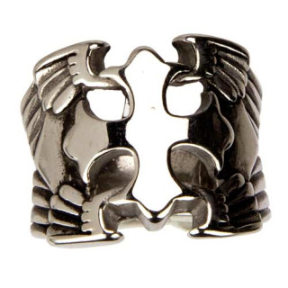 Special price: stainless steel biker ring, cross