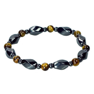 Magnetic pearl bracelet tigereye