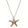 Schlangenkette Stern, 86cm, Rosegold