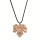 ribbon necklace with pendant, 80cm, rose gold matt