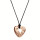 72cm ribbon necklace with pendant, rose gold matt