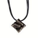 4-strand fashion chain, square, black matt