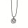 Fashionable waxcord necklace, 47cm, circle, black