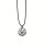 Fashionable waxcord necklace, 47cm, circle, black