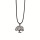 Fashionable waxcord necklace, 47cm, tree, black
