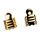 2.500 End pieces hinged, 2mm, KC Gold