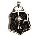 Edelstahlanhänger Totenkopf, 43mm