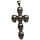 Edelstahlanhänger Kreuz mit Totenköpfe, 83mm
