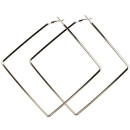 Creolen, Quadrat, 90x90mm, Silber