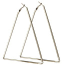 Creoles, triangle, 80x100mm, silver