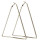 Creoles, triangle, 80x100mm, silver