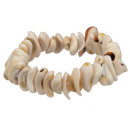 Muschelarmband, Weiß-Rosa