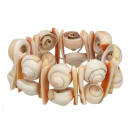 Muschelarmband, Weiß-Rosa
