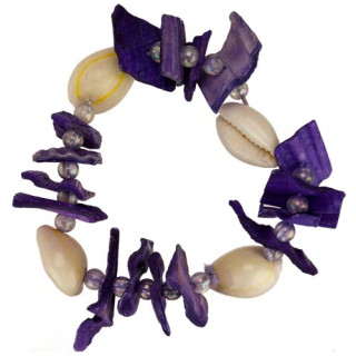 Shell bracelet, purple