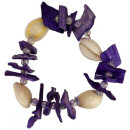 Shell bracelet, purple