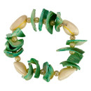 Shell bracelet, light green