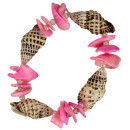 Shell bracelet, pink