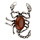 Anhänger/Brosche Scorpion, roter Achat