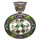 Lacquered pendant mother-of-pearl/balone, 70x60mm