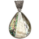 Pendant mother-of-pearl/balone, 79x47mm