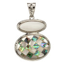 Pendant mother-of-pearl/balone, 71x45mm