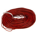 91m leather rope, 2mm, red - only 1 role left!