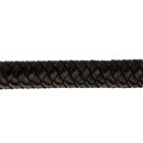 1m Lederband, 10x5mm, Schwarz