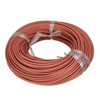 5m leather rope, 3mm, pink