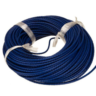 5m leather rope, 3mm, blue