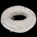 5m leather rope, 4mm, white