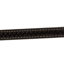 1m Lederband, 12x6mm, Schwarz