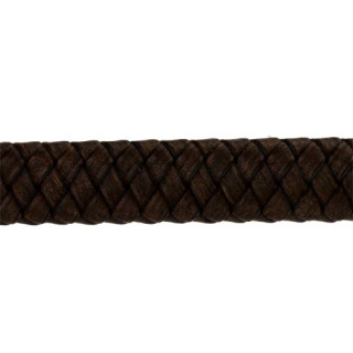 1m leather rope, 12x6mm, brown