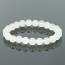 Bracelet ball milky jade, 8mm