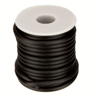 Kautschukband, 13m Rolle, 4mm, Schwarz