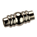 Magnetverschluss Edelstahl, für 4mm, Silber