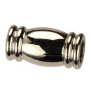 Magnetverschluss Edelstahl, für 5mm, Silber