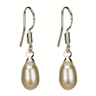 Earrings freshwater pearl, cream