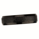 Stainless steel ring with stones, silver-black