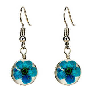 Glass earrings blue