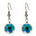 Glass earrings blue