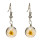 Glass earrings pink