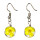 Glass earrings yellow