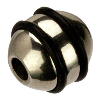 10 balls stainless steel with rubber, 8,1x8mm