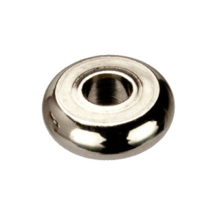 50 Button jewelry parts stainless steel, 5,9x2mm