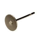 200 Ohrstifte mit Platte Edelstahl, 12x6mm